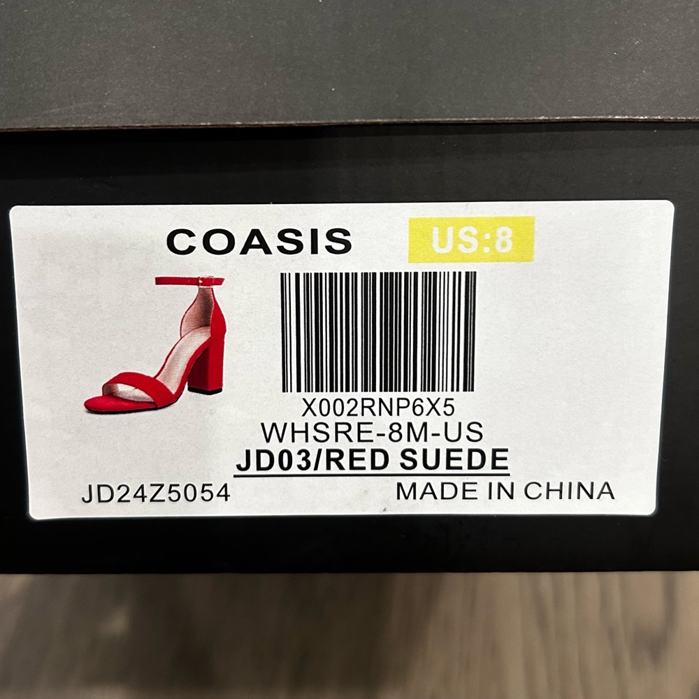 Coasis Vibrant Red Suede Heels